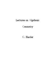 Lectures on algebraic geometry