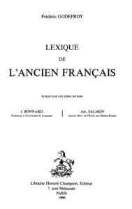 Lexique de l'ancien francais