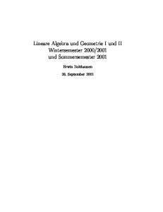 Lineare Algebra und Geometrie, I und II