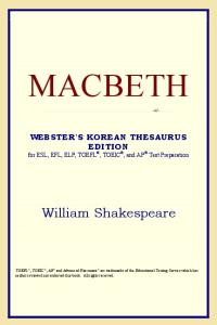 Macbeth (Webster's Korean Thesaurus Edition)