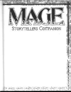 Mage Storytellers Companion (Mage: The Ascension)