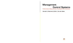 Management Control Systems: Performance Measurement, Evaluation and Incentives (2nd Edition)