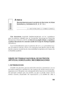 Manual De Recomendaciones Para La Practica De Nutricion Artificial Domiciliaria Y Ambulatoria
