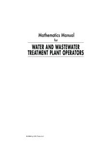 Mathematics manual for water and wastewater treatment plant operators