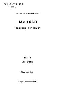 Me 163 B Flugzeug – Handbuch.Teli 3.Leitwerk