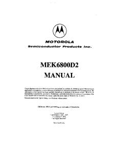 MEK 6800D2 Manual