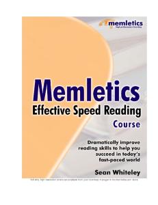 Memletics Effective Speed Reading Course (full)