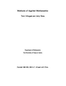 Methods of applied mathematics