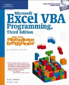 Microsoft Excel VBA programming for the absolute beginner