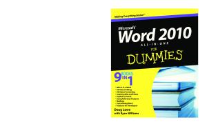 Microsoft Word 2010 All-in-One for Dummies