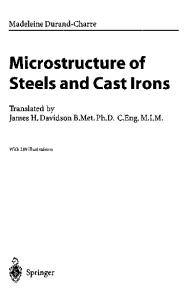 Microstructure of Steels and Cast Irons (Engineering Materials and Processes)