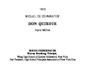 Miguel de Cervantes’ Don Quixote