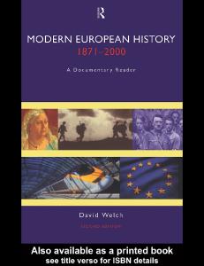 Modern European history, 1871-2000: a documentary reader