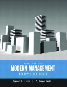 Modern Management: Concepts and Skills (12th Edition)
