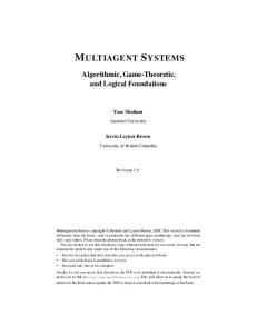 Multiagent systems
