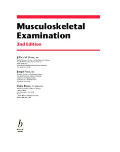 Musculoskeletal Examination 2nd Edition