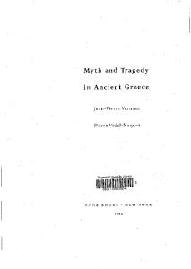 Myth and Tragedy in Ancient Greece