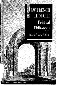 New French Thought: Political Philosophy