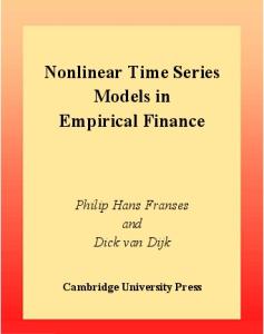 Nonlinear Time Series Models in Empirical Finance