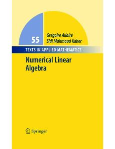 Numerical Linear Algebra (Texts in Applied Mathematics)