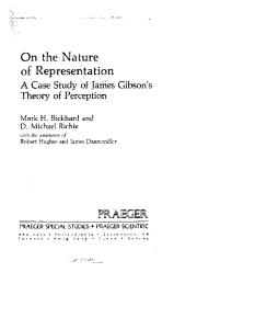 On the nature of representation: a case study of James Gibson's theory of perception