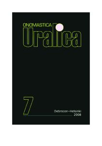 Onomastica Uralica volume 7