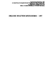 Organic Reaction Mechanisms , Organic Reaction Mechanisms, 1997