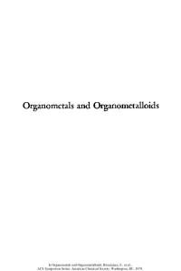 Organometals and organometalloids: Occurrence and fate in the environment