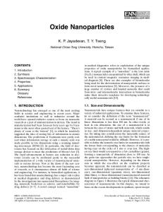 Oxide Nanoparticles