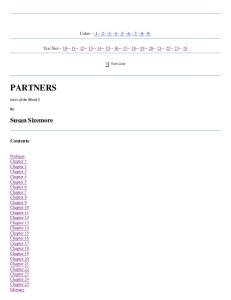Partners (Laws of the Blood, Book 2)
