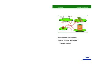 Passive Optical Networks - Transport concepts