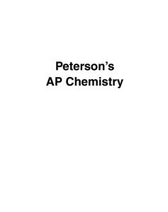Peterson's Ap Chemistry (Peterson's Ap Chemistry)