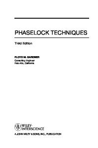 Phase lock Techniques-3rd edition