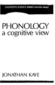 Phonology: A Cognitive View (Tutorial Essays in Cognitive Science Series)