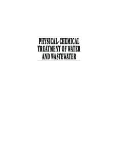 Physical-chemical Treatment of Water and Wastewater
