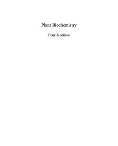 Plant Biochemistry, Fourth Edition