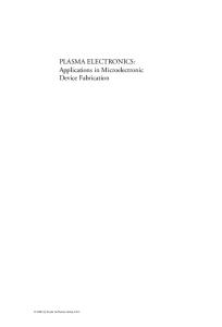 Plasma electronics: applications in microelectronic device fabrication