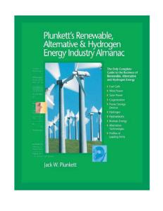 Plunkett's Renewable, Alternative & Hydrogen Energy Industry Almanac 2009: Renewable, Alternative & Hydrogen Energy Industry Market Research, Statistics, Trends & Leading Companies