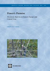 Power's Promise: Electricity Reforms in Eastern Europe and Central Asia