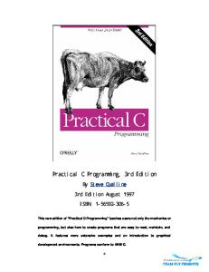 Practical C Programming, 3rd Edition