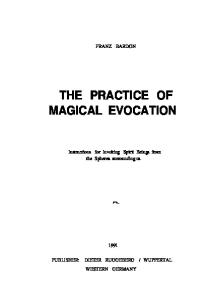 Practice of Magical Evocation