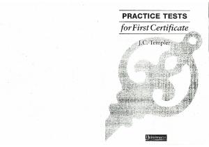 Practice tests for first certificate