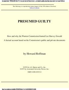 Presumed Guilty - by Howard Roffman