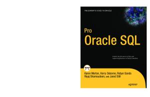 Pro Oracle SQL (Expert's Voice in Oracle)
