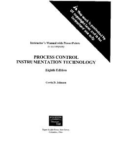 Process Control Instrumentation technology 8th edition : Solutions Manual