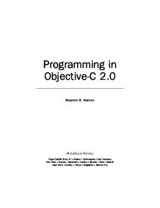 Programming in Objective-C 2.0