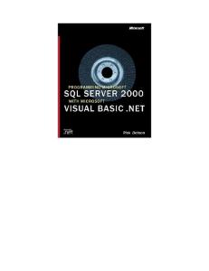 Programming Microsoft SQL Server 2000 with Microsoft Visual Basic .NET