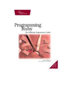 Programming Ruby: The Pragmatic Programmers' Guide, Second Edition