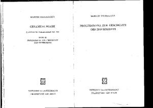 Prolegomena zur Geschichte des Zeitbegriffs (Summer semester 1925)