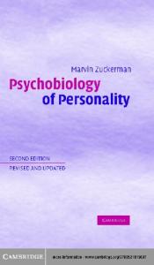 Psychobiology of Personality (Problems in the Behavioural Sciences)